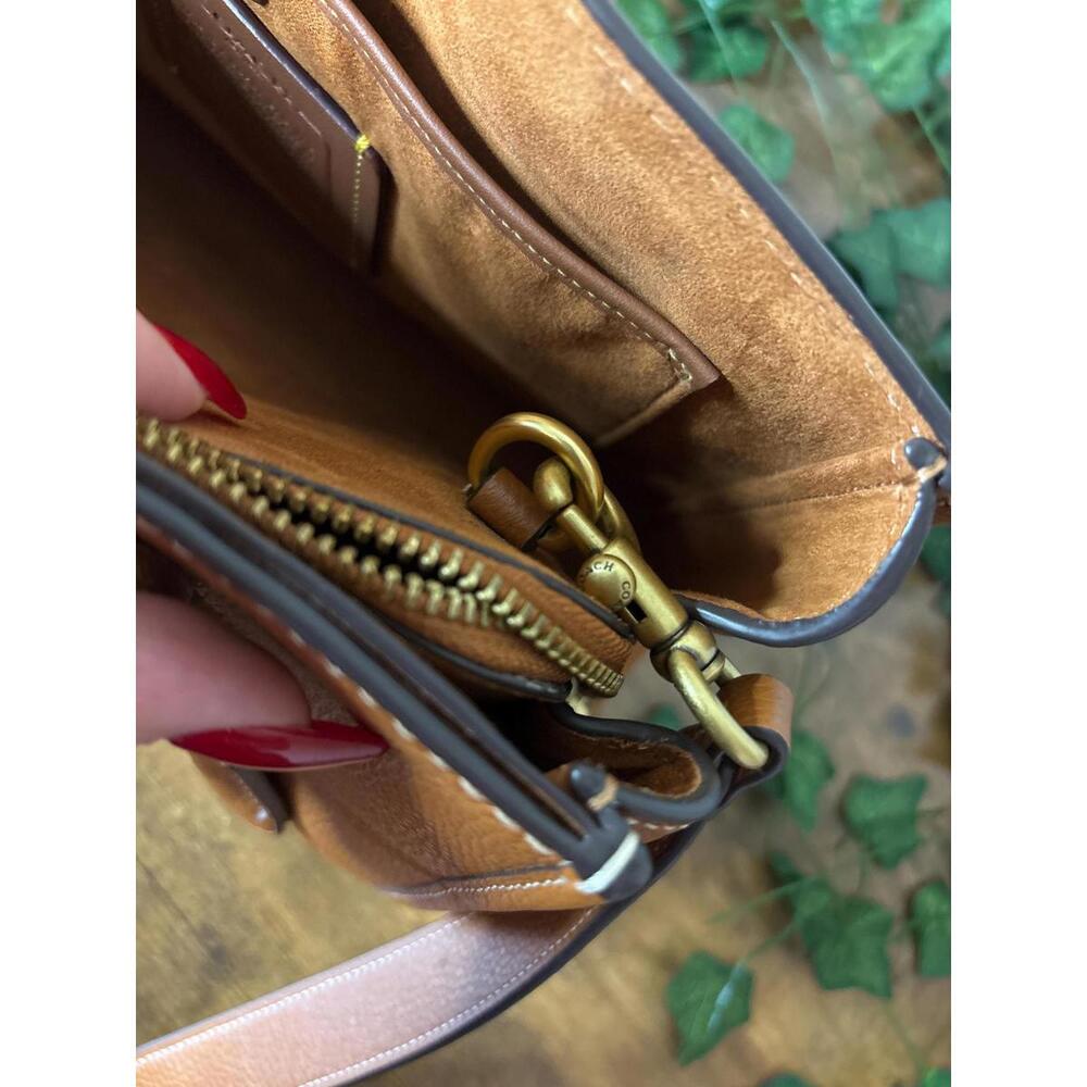 Coach Brooke Carryall 28 in Cognac Pebbled Leather - Picture 9 of 9